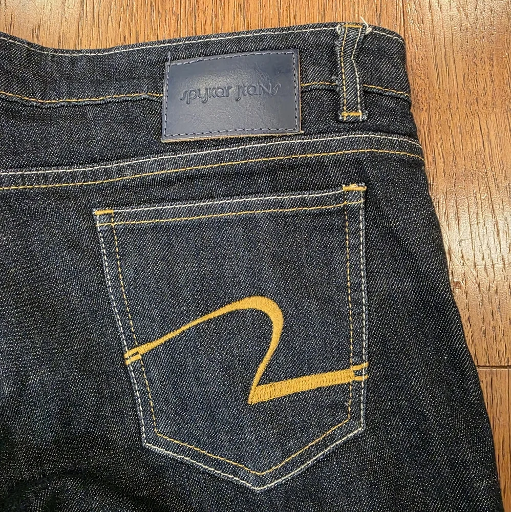 Spykar Aleeza Trendy Dark Wash Low Rise Straight-Leg Stretchy Indie Jeans. 34
